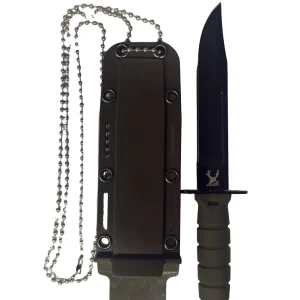 6″ Mini Survival Knife w/ Chain Holder & Sheath