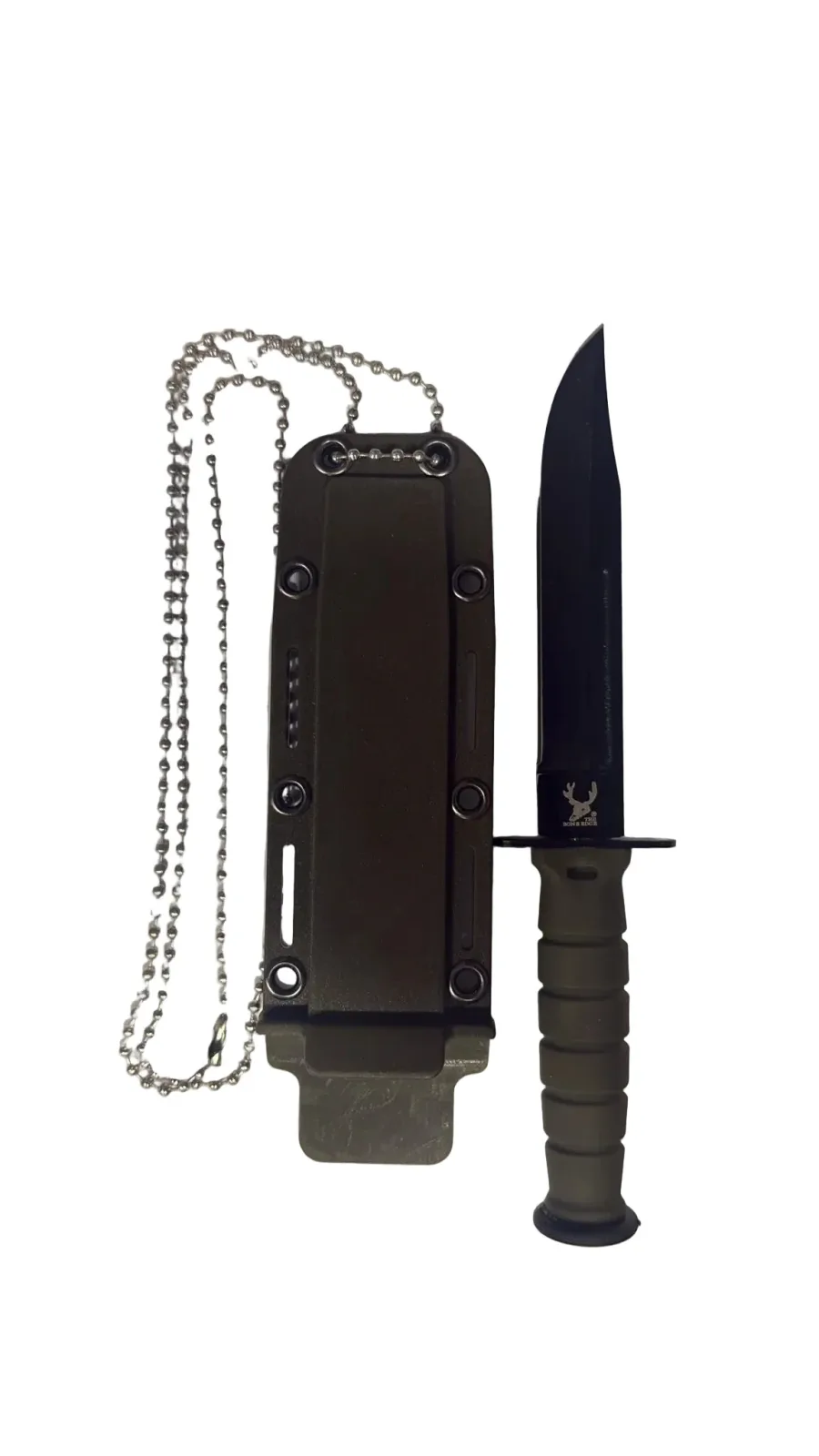6″ Mini Survival Knife w/ Chain Holder & Sheath