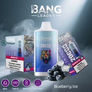 Bang Leader 20000 – 20,000 puffs, 28ml e-liquid, dual mesh coils, Type-C charging, 0–5% nicotine