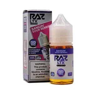 Bangin' Sour Berries - 55mg - Pod Juice x Raz LTX - 30mL
