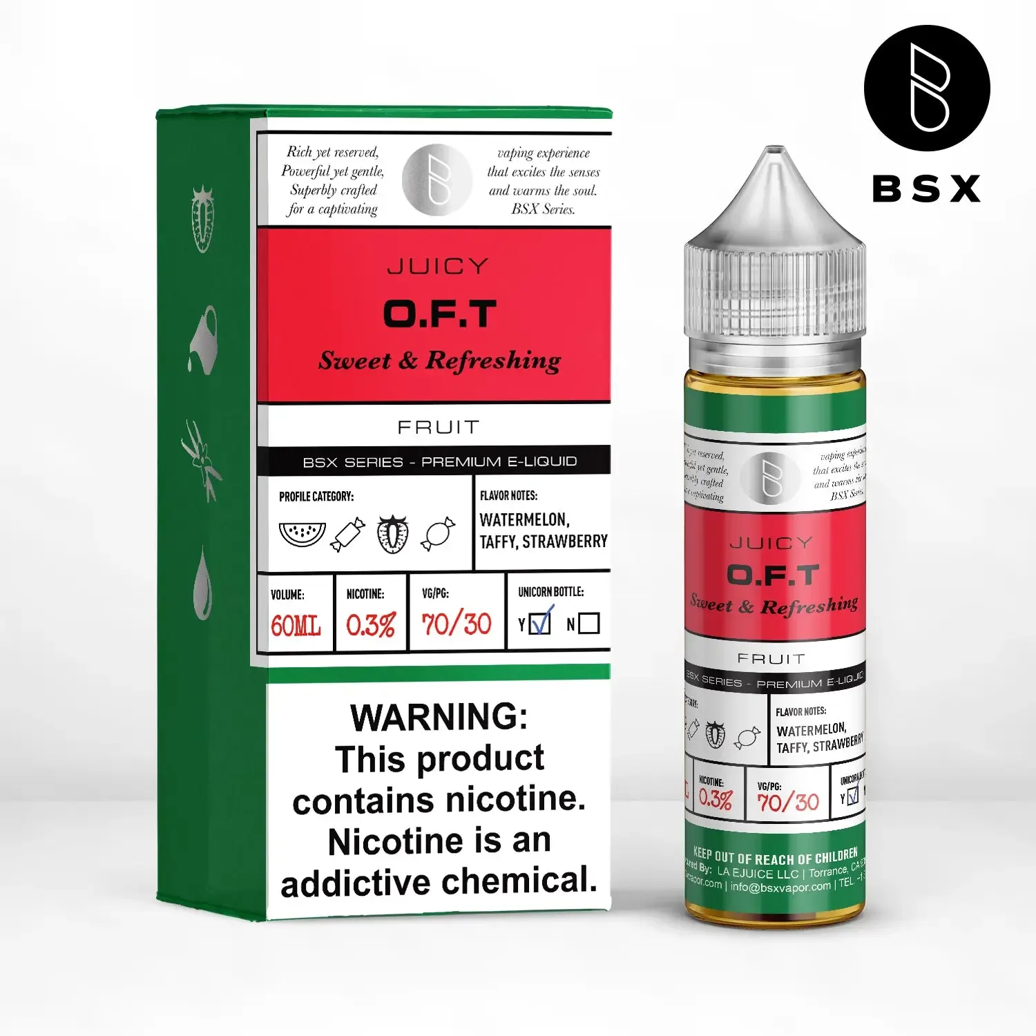 BSX Vapor BSX Series – O.F.T. – 60ML E-Liquid