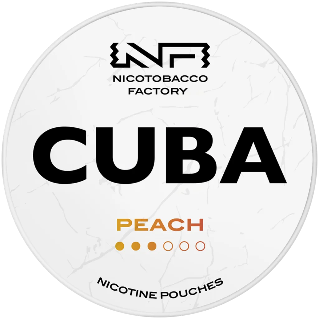 Cuba White Line Peach Nicotine Pouches 10mg (5 Pack)