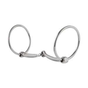 Draft Bit, 6" Snaffle Mouth, Polished Stainless Steel