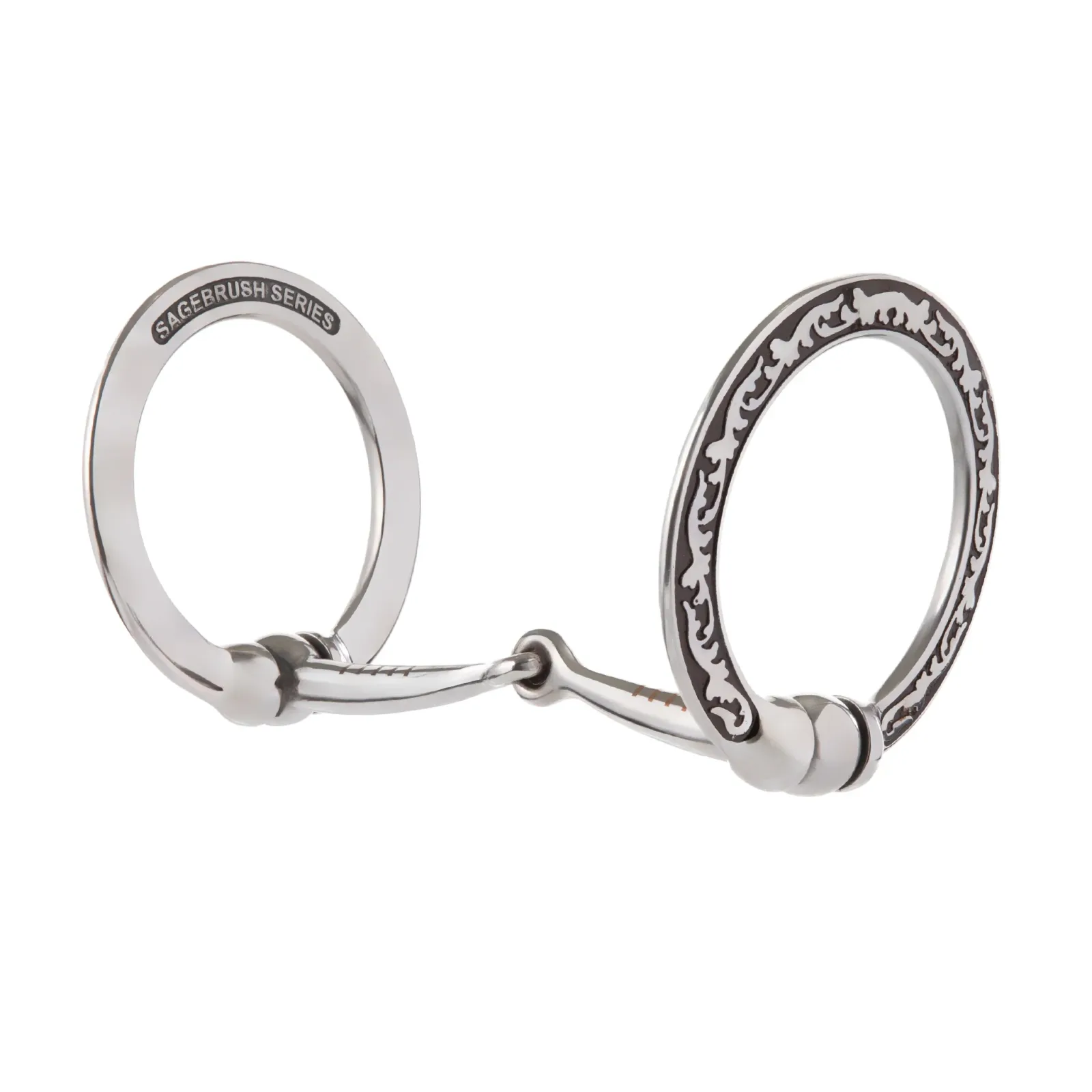 Floral Engraving with Black Accents, 5" Snaffle Mouth