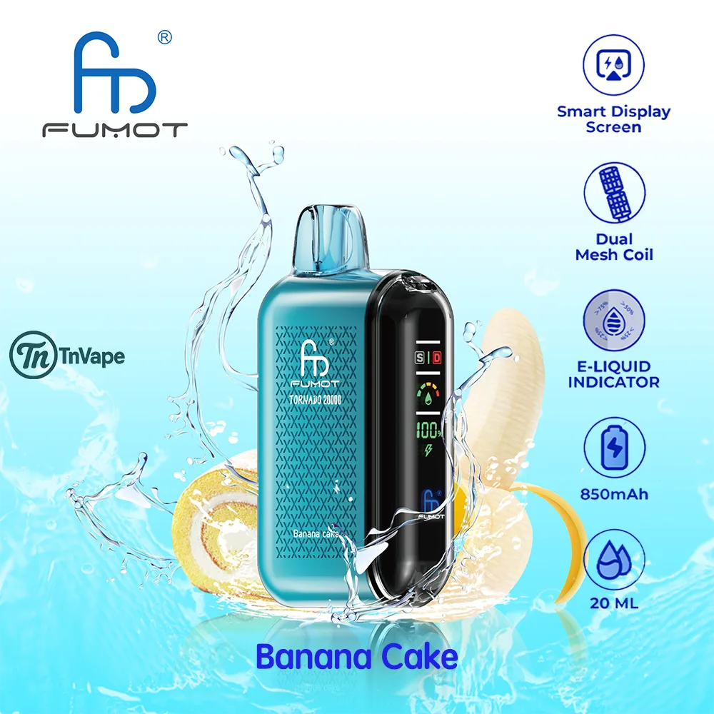 Fumot Tornado 20000 – Dual Mesh, 20ml E-Liquid, 20000 Puffs, Type-C Rechargeable - Image 2