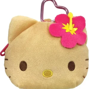 Hello Kitty Factory Stuffed Figure Zipper Pouch with Clip