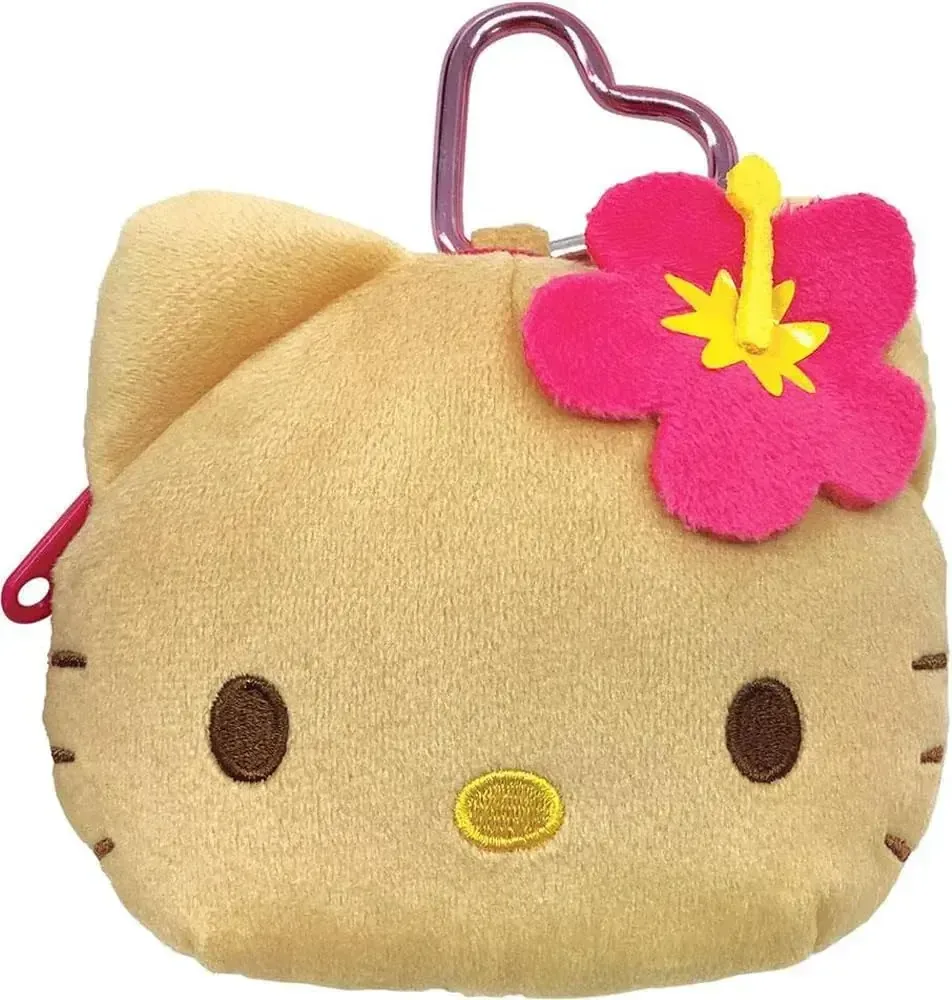 Hello Kitty Factory Stuffed Figure Zipper Pouch with Clip
