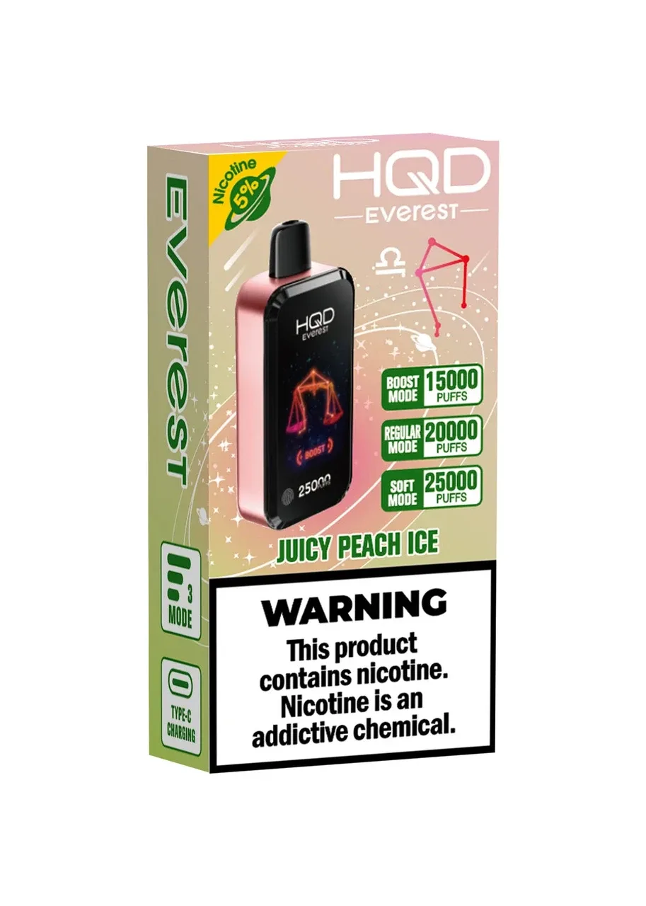 HQD Cuvie Everest 25K: Juicy Peach Ice