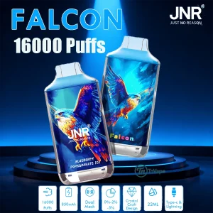 JNR Falcon 16000 Disposable Vape 16000 Puffs 22mL Dual Mesh Rechargeable