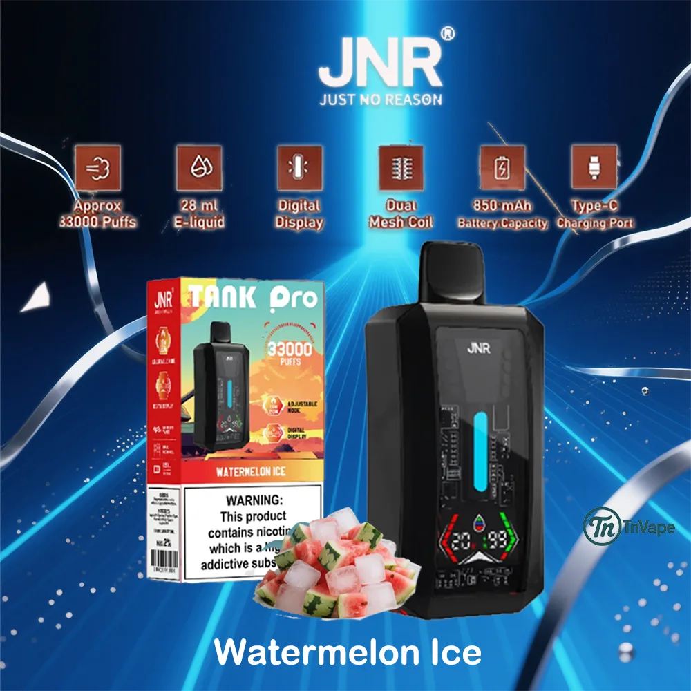 JNR TANK PRO – 33,000 Puffs | Powerful Dual Mesh Coil Vape with 850mAh Rechargeable Battery - Image 2