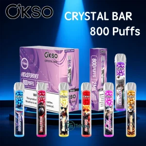 OKSO Crystal Bar 800 – Bold Flavors, 800 Puffs, Sleek Design