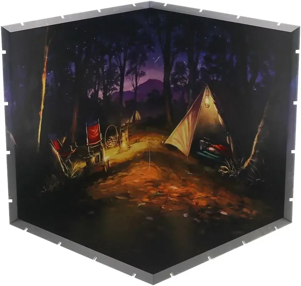 PLM Dioramansion 200 Camp Figure Display Panel Set ABS