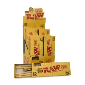 Raw (20ct) 1 1/4 Pre-Rolled Cones 12 Pack
