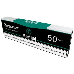 ePuffer SNAPS® Cigalike Menthol Vape Cartomizers 50