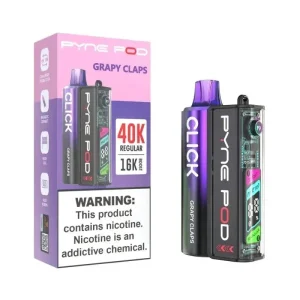 Pyne Pod Click 40K Disposable Vape Kit (5%, 40000 Puffs) - Grapy Claps