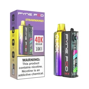 Pyne Pod Click 40K Disposable Vape Kit (5%, 40000 Puffs) - Strawmango