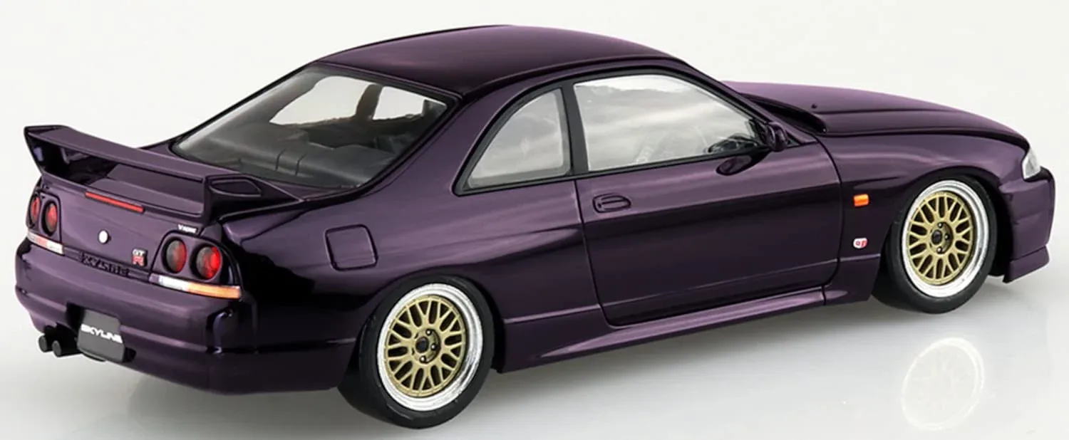 Qingdao Aoshima 1/32 Snap Kit Nissan R33 Skyline GT-R Midnight Purple Model - Image 2