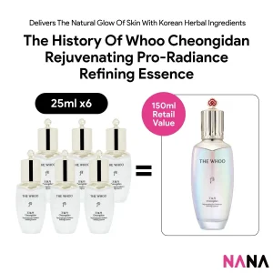 The History Of Whoo Cheongidan Rejuvenating Pro-Radiance Refining Essence Sample Pack (25ml x 2/4/6)