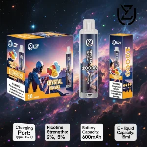 UZY Crystal Pro Max 10K – 15ml | 600mAh | Type-C | 2%/5% Nicotine