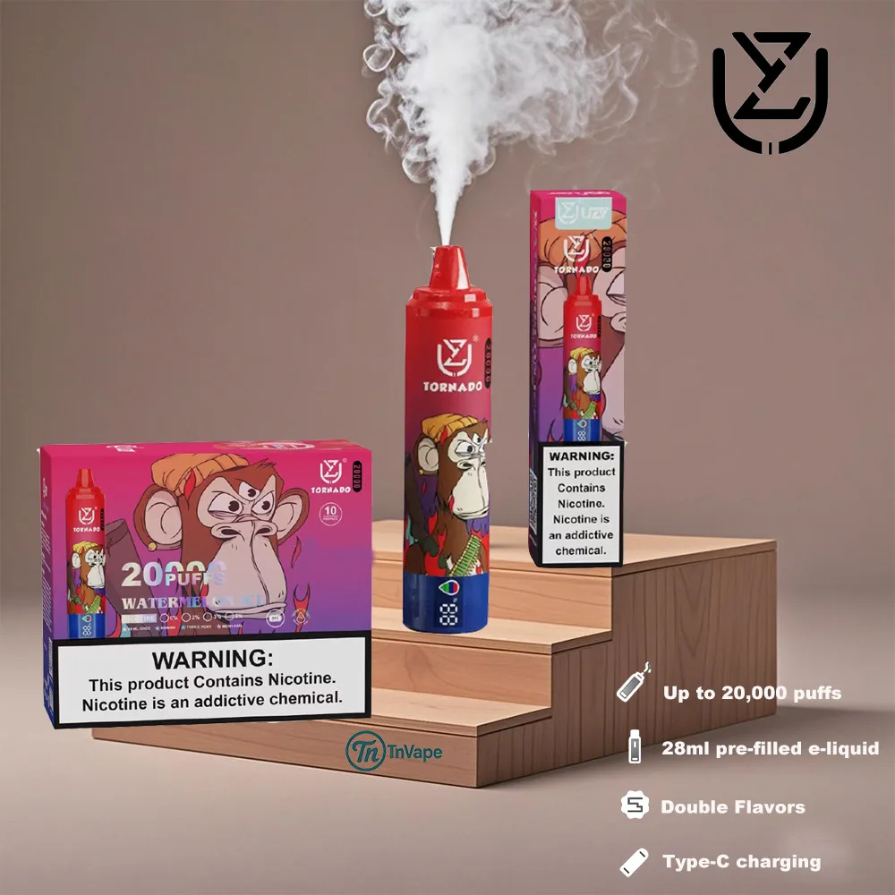 UZY Tornado 20000 – 12 Flavors | 28ml E-Liquid | Type-C Rechargeable(EU Warehouse)