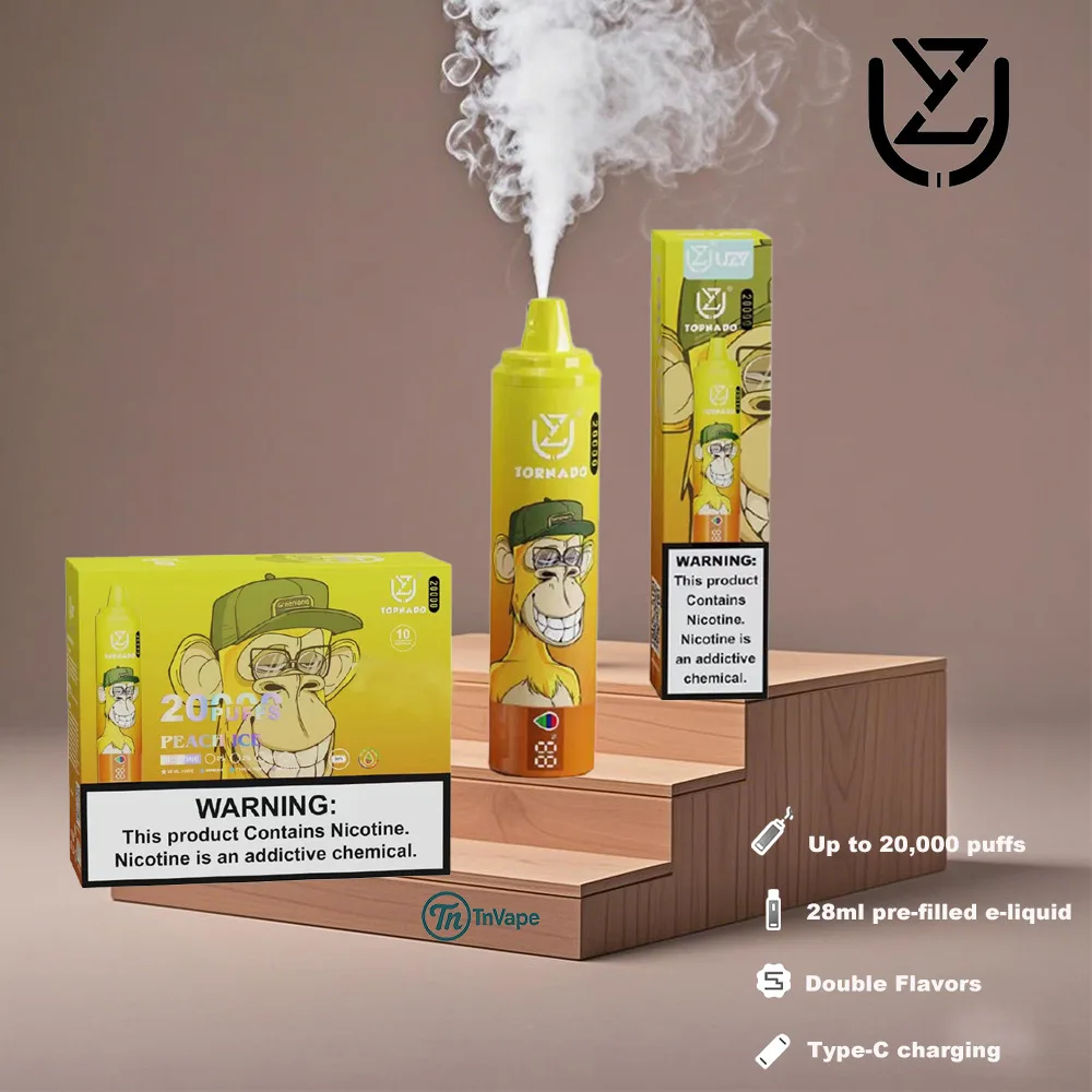 UZY Tornado 20000 – 12 Flavors | 28ml E-Liquid | Type-C Rechargeable(EU Warehouse) - Image 2