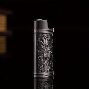 Vintage Embossed Metal Lighter Cover