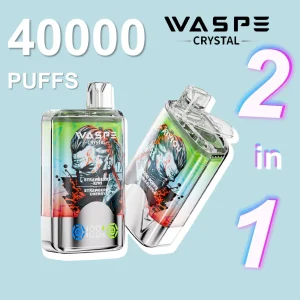 WASPE Crystal 40k Puffs 40000 Puffs 32ml E-Liquid Dual Mesh Coil
