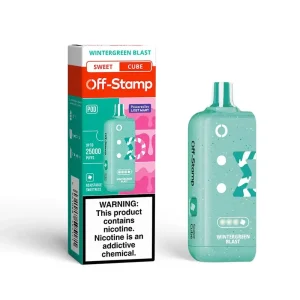 Wintergreen Blast - Off-Stamp Sweet Cube 25K Disposable Pod