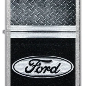 Zippo Lighter - Ford Logo Diamond Plate