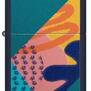 Zippo Lighter - Retro Geometric Patterns