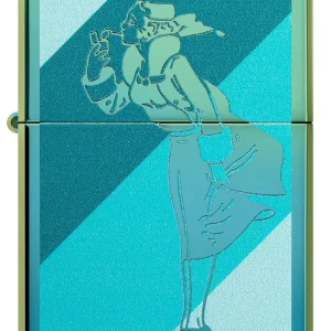 Zippo Lighter - Teal Windy