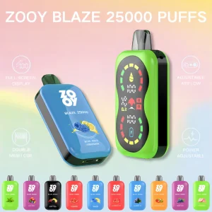 Zooy blaze 25000 Puffs Disposable Vape with 31mL Pre-filled E-liquid | Dual Mesh Coil | Smart Display | Adjustable Airflow