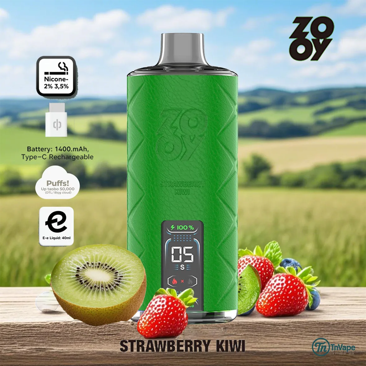 ZOOY VAPE DTL SHISHA 50000 – 50K Puffs | 40mL | 0.25Ω Mesh | Type-C | Big Cloud Vaping
