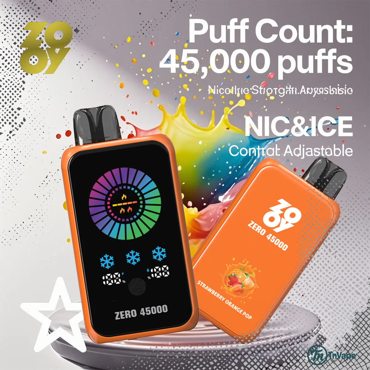 ZOOY ZERO 45000 – Elevate Your Vaping Experience with Advanced NIC&ICE Control - Image 2