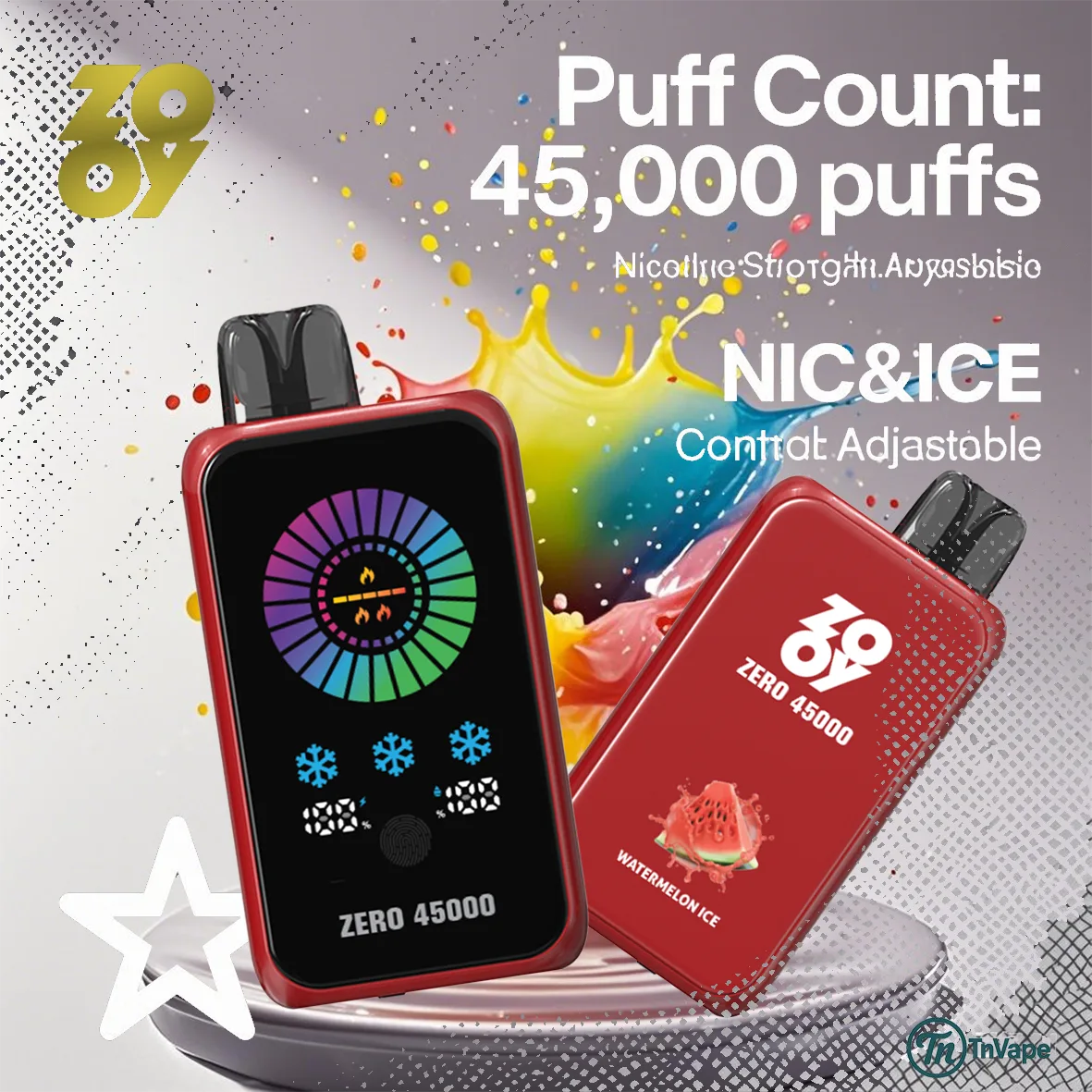 ZOOY ZERO 45000 – Elevate Your Vaping Experience with Advanced NIC&ICE Control